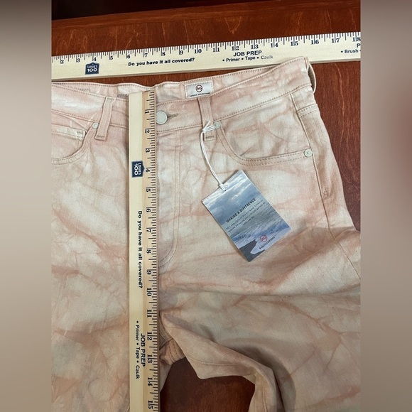 AG Jeans Alexxis Vintage High-Rise Straight Crop in Tie-Dye Mauve Orchid 32R - Picture 6 of 16